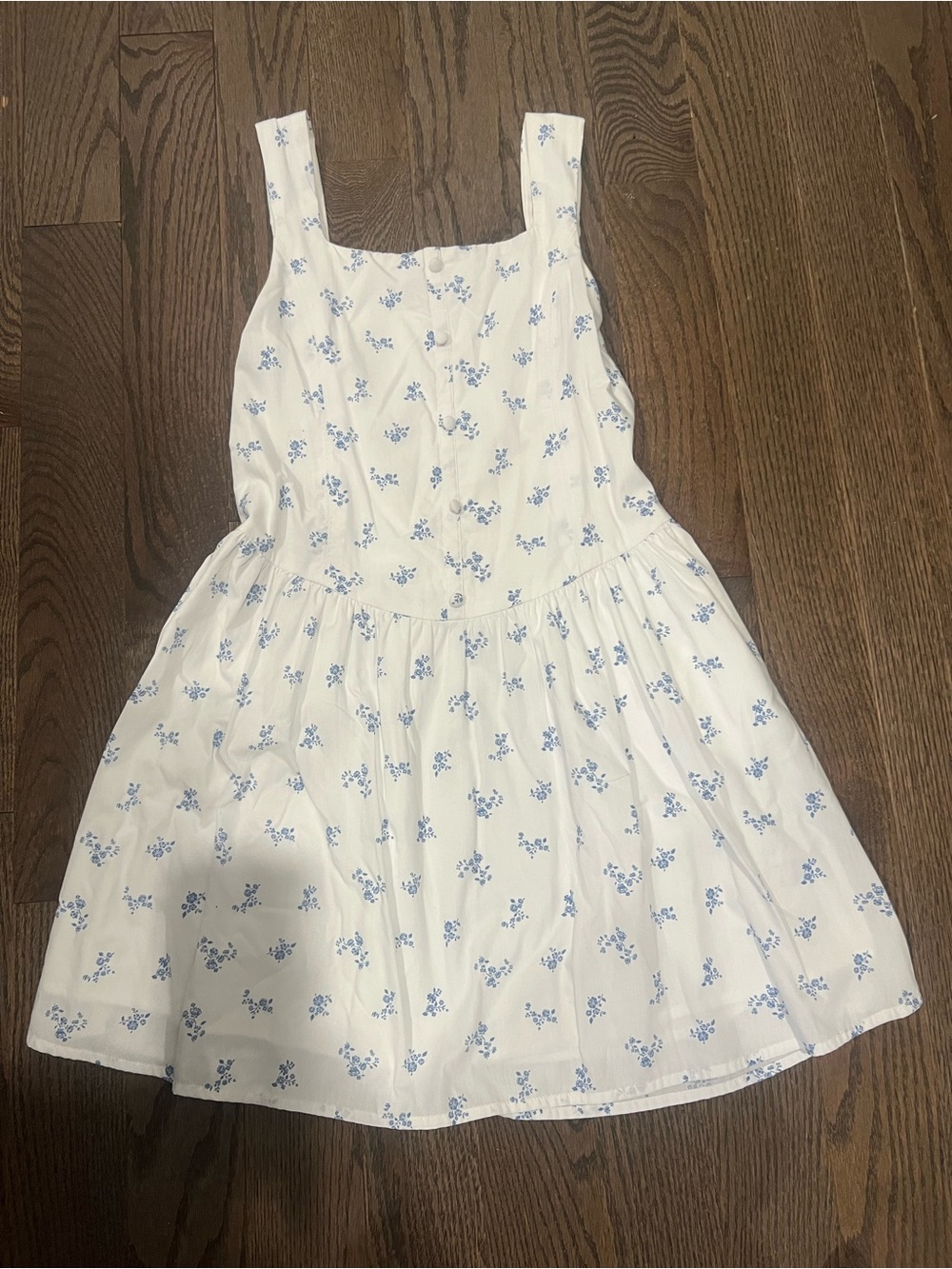 abercrombie kids White Dress with Blue Floral Print
